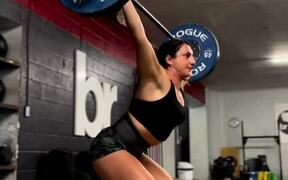 Woman Does Heavy Weightlifting & Intense Workouts