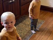 Toddler Brothers Make a Mess in the Kitchen