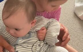 Protective Toddler Doesn't Let Dad Hold His Baby