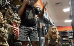 Toddler Hits Elder Brother in Scary Mask - Kids - VIDEOTIME.COM