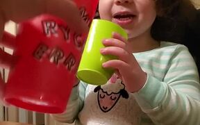 Little Girl Accidentally Spills Drink - Kids - VIDEOTIME.COM