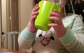 Little Girl Accidentally Spills Drink - Kids - VIDEOTIME.COM