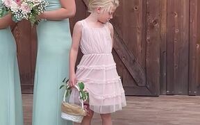 Flower Girl Tries to Shoo Away Annoying Bees - Kids - VIDEOTIME.COM