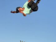 Girl Does Incredible Air Tricks While Skating