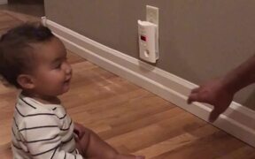 Baby Can't Stop Laughing At Dad