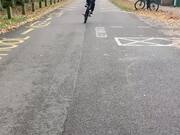 Cyclist Attempting To Wheelie Faces Hilarious Fail