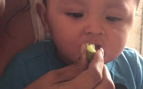 Little Baby Tries Lime For First Time - Kids - VIDEOTIME.COM