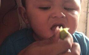 Little Baby Tries Lime For First Time