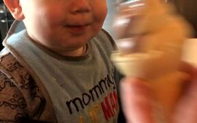 Baby Tries Ice Cream and Gets Intrigued by It - Kids - VIDEOTIME.COM