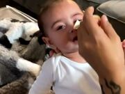 Mother Quiets Crying Baby With Cheese Slice Trick