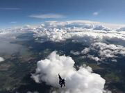Skydiver Performs Different Poses in Sky