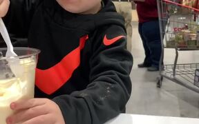 Cute Toddler Experiences Brain Freeze - Kids - VIDEOTIME.COM