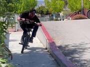 BMX Rider Dreadfully Falls Off His Bike
