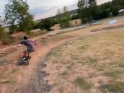 Man Does Flips and Jumps While Mountainboarding