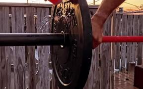 Guy Sets Weights On Fire Before Weightlifting