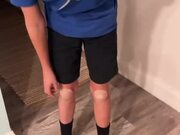 Boy Mistakenly Puts Pasties on Knees