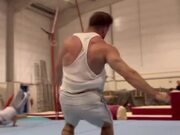 Guy Executes Numerous Single Leg Backflips