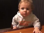 Toddler Acts Hilariously While Eating