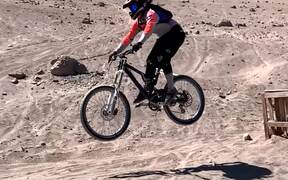 Mountain Biker Eats Dirt After Failed Attempt