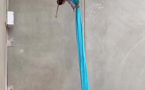 Artist Performs Incredible Aerial Silk Tricks