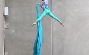 Artist Performs Incredible Aerial Silk Tricks