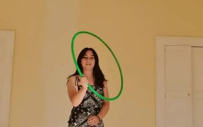 Woman Performs Tricks With Hoop - Sports - VIDEOTIME.COM
