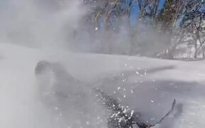 Skier Falls Into Snow After Spinning Over Ramp - Sports - VIDEOTIME.COM