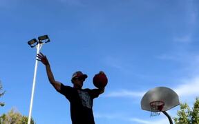 Guy Performs Basketball Trickshots - Sports - VIDEOTIME.COM