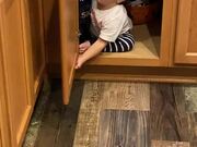 Kid Shuts Himself Inside Cabinet With Vodka Bottle