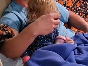 Dad's Reaction to Toddler Dozing Off in His Arms