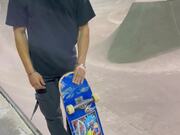 Skateboarder Falls Into Bank