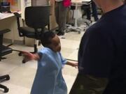 Kid Dances And Cheers Himself Up Before Procedure