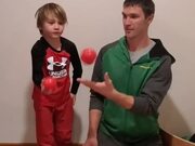 Father-Son Duo Practice Partner Juggling