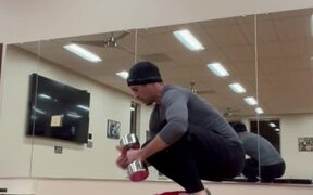Man Does Workout With Dumbbells - Sports - VIDEOTIME.COM
