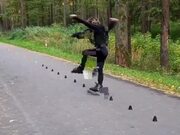 Girl Demonstrates Incredible Skating Tricks