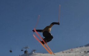 Skier Does Impressive 360 Jumps Off Snow Ramp - Sports - VIDEOTIME.COM