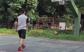Person Nets Two Basketball in Hoop at Once - Sports - VIDEOTIME.COM