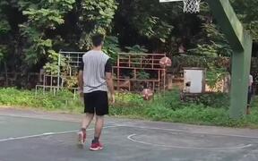 Person Nets Two Basketball in Hoop at Once - Sports - VIDEOTIME.COM