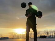 Person Shows Incredible Tricks With Basketballs