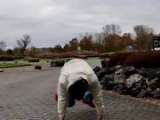 Man Shows off Impressive Break Dancing Skills