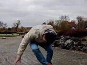Man Shows off Impressive Break Dancing Skills
