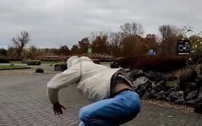 Man Shows off Impressive Break Dancing Skills - Fun - VIDEOTIME.COM
