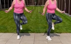 Record-Holder Sisters Perform Spectacular Footwork
