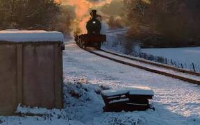 Footage Of 'The Polar Express' Traveling - Tech - VIDEOTIME.COM