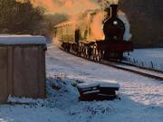 Footage Of 'The Polar Express' Traveling