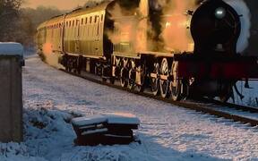 Footage Of 'The Polar Express' Traveling