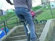Guy Attempts Mind-blowing Tricks on Unicycle