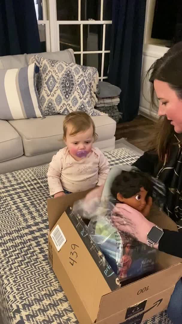 Toddler Gets Excited About Receiving Doll as Gift