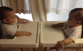 Twin Babies Play Together and Laugh at Each Other - Kids - VIDEOTIME.COM