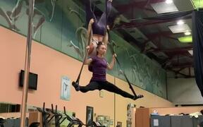 Couple Falls Together While Practicing AerialTrick - Sports - VIDEOTIME.COM